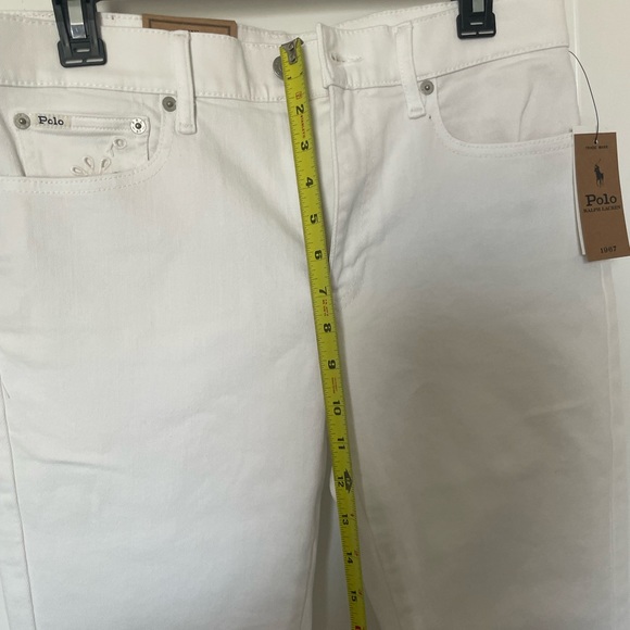 NWT Polo Ralph Lauren Womens The Tompkins Mid Rise Skinny Crop Jeans White Sz 29 - Picture 6 of 16